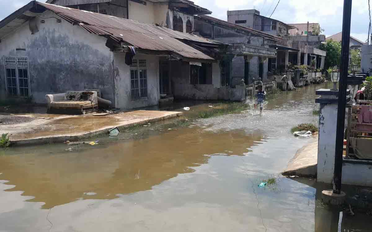 Heboh! Ratusan Rumah di Langsa Terendam Banjir Rob, Aktivitas Warga Terganggu