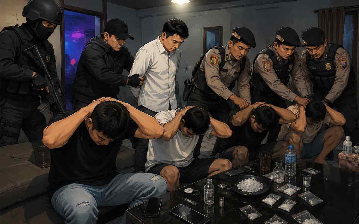 Tak Disangka! Ajudan Wabup Buru Bersama 3 Oknum Polisi Ditangkap Usai Pesta Narkoba