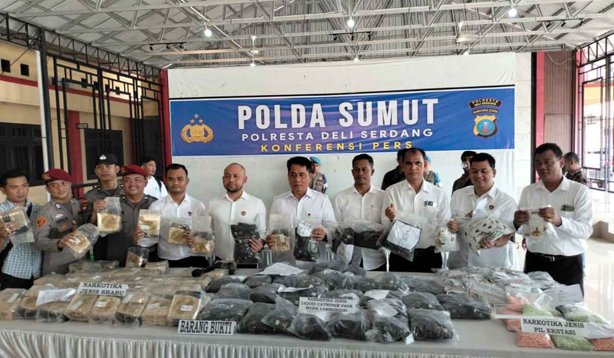 Ditangkap! Remaja 17 Tahun Bawa 53 Kg Sabu dan 9.112 Ekstasi di Deli Serdang