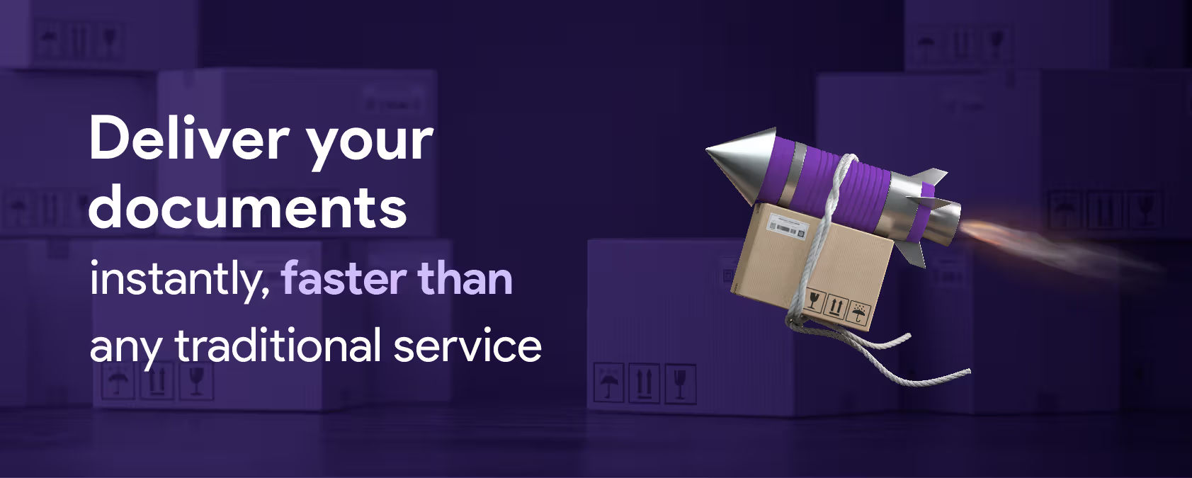 Deliver documents at flight speed