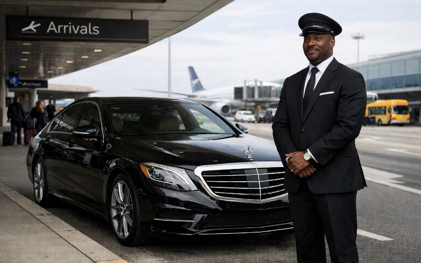 Driver waiting at JFK airport New York City
