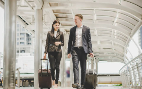 Corporate transportation in a luxury black car