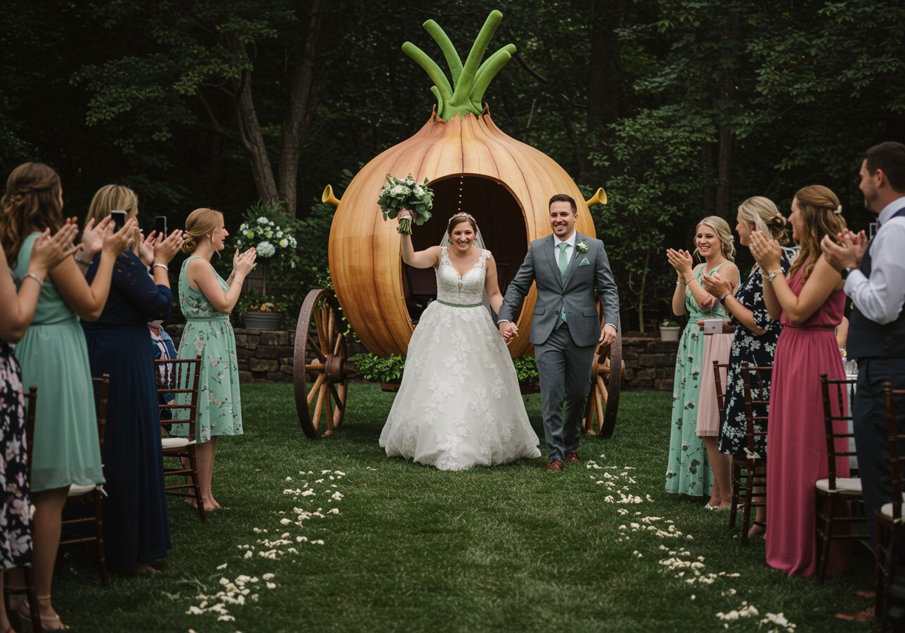 Straight outta far far away - It's time to make your Shrek wedding real (Shrek carriage)