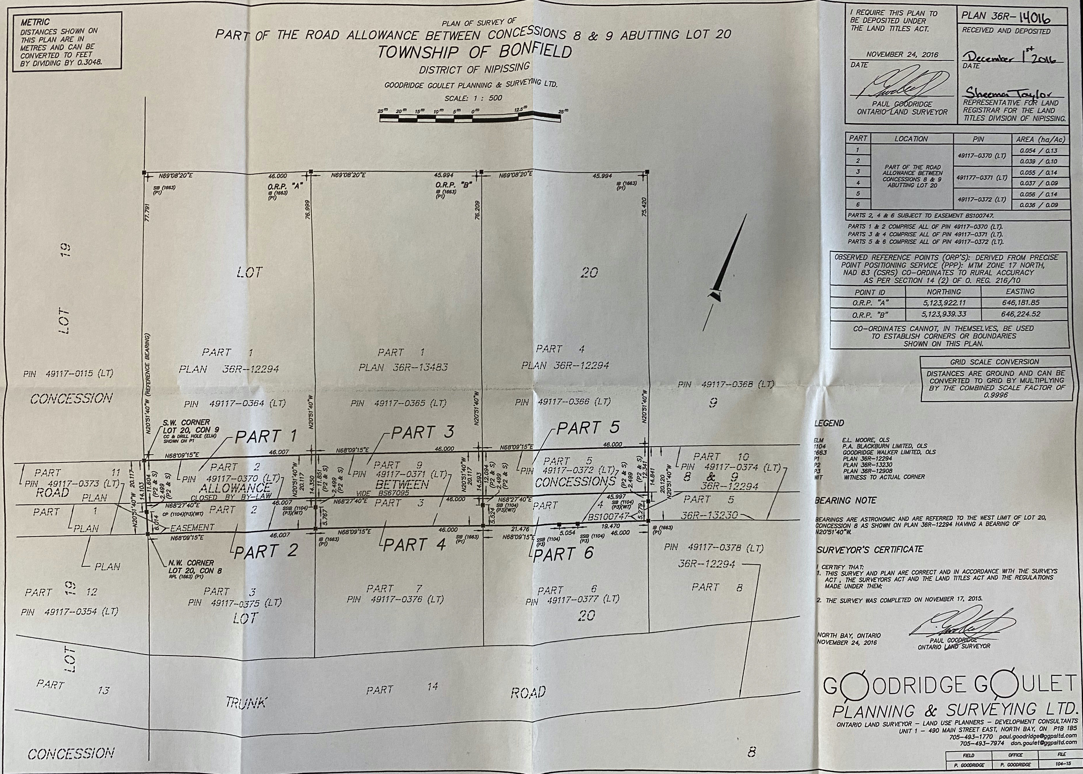Three 1.5 acre lots on Trunk Road