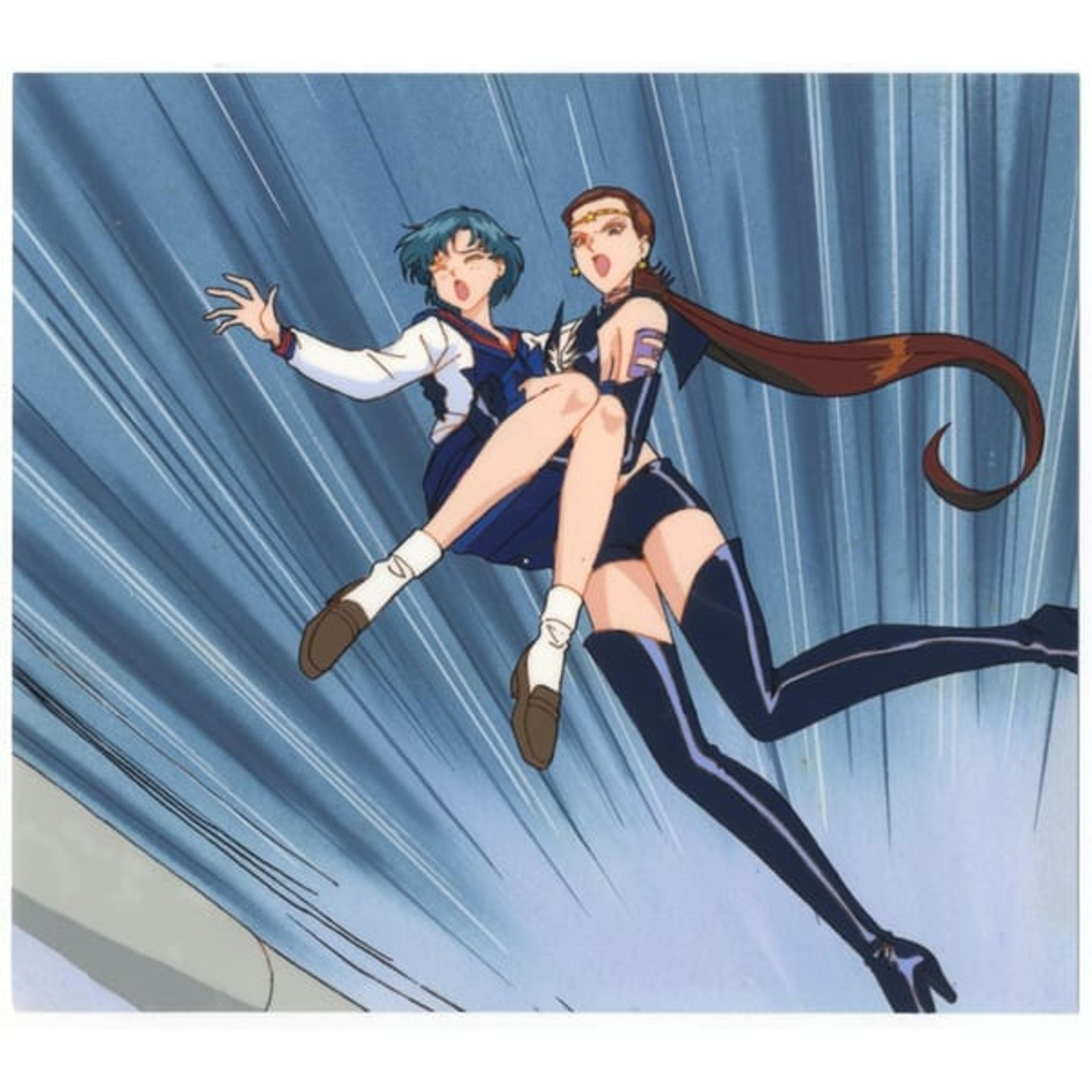 Original Sailor Moon Ami Mizuno &amp; Sailor Star Maker Anime Cel