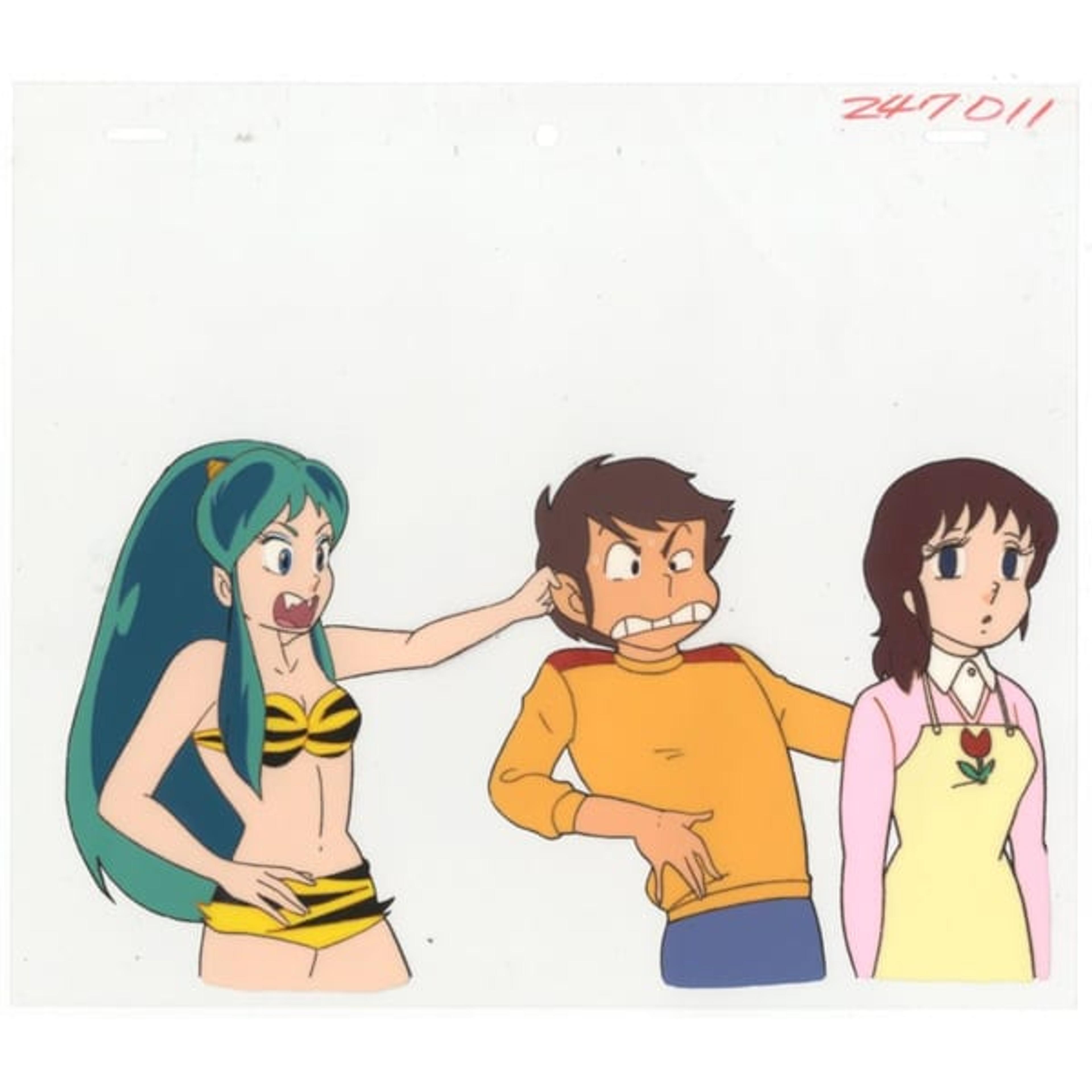 Original Urusei Yatsura Lum &amp; Ataru Moroboshi Anime Cel
