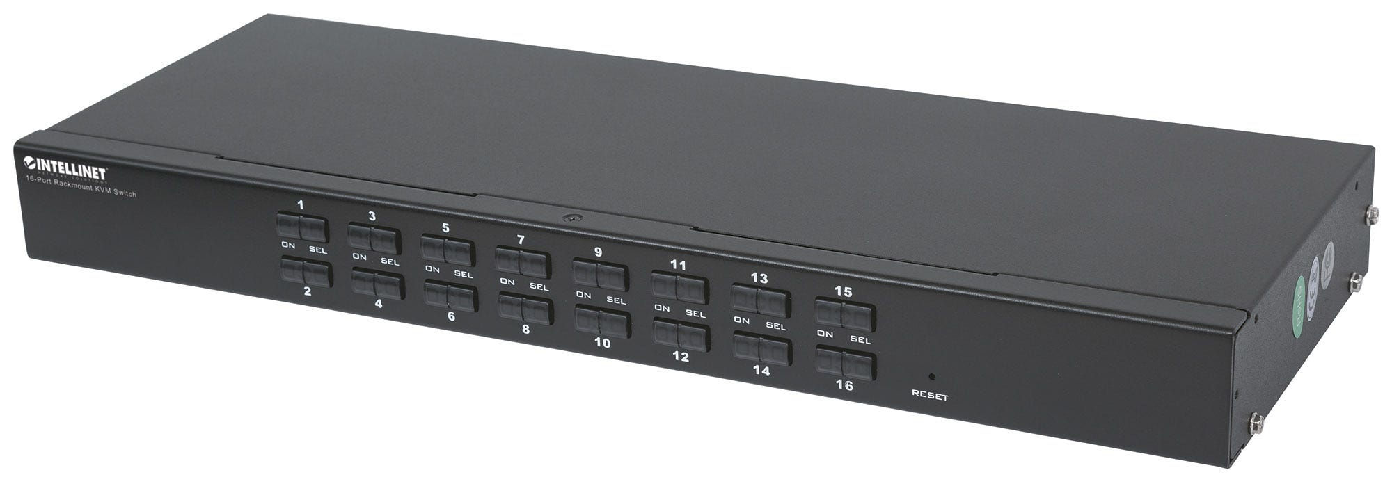 Intellinet 16-Port Rackmount KVM Switch, Combo USB + PS/2, On-Screen Display, Cables included