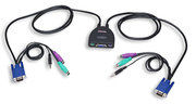 Intellinet 2-Port Mini KVM Switch KVM cable Black