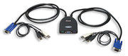Intellinet 2-Port Mini KVM Switch KVM cable Black