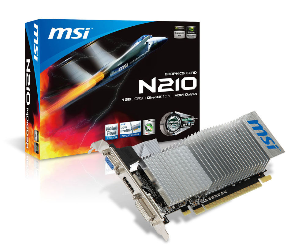 MSI 912-V809-018 graphics card NVIDIA GeForce 210 1 GB GDDR3