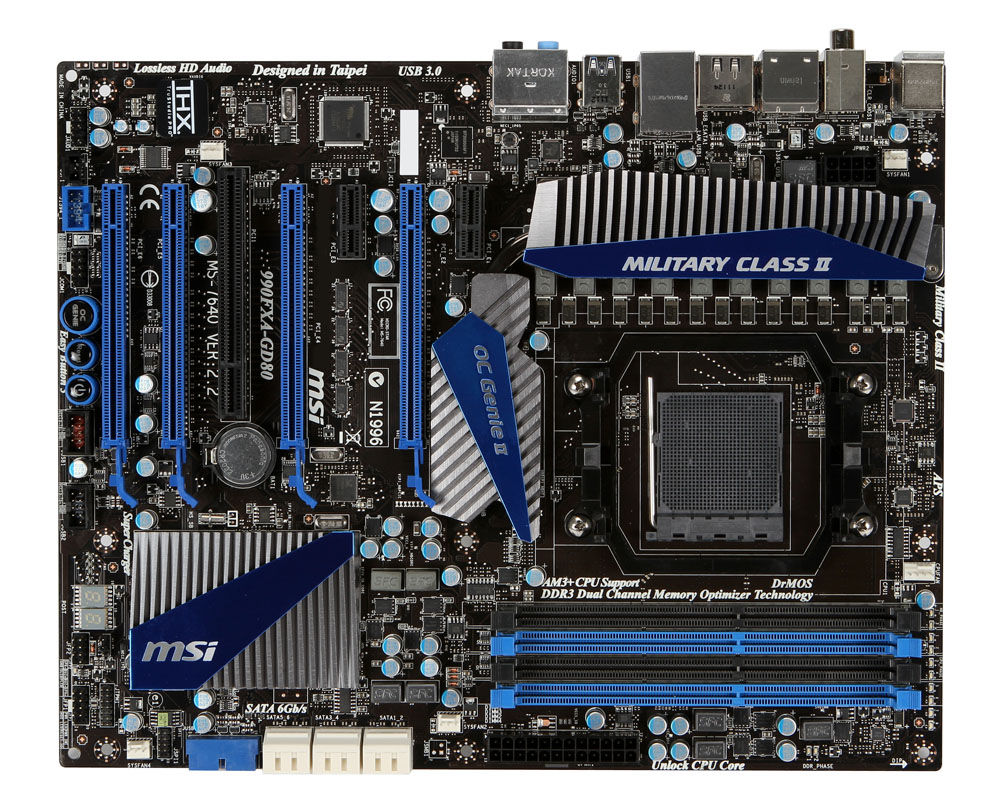 MSI 990FXA-GD80 AMD 990FX Socket AM3+ ATX