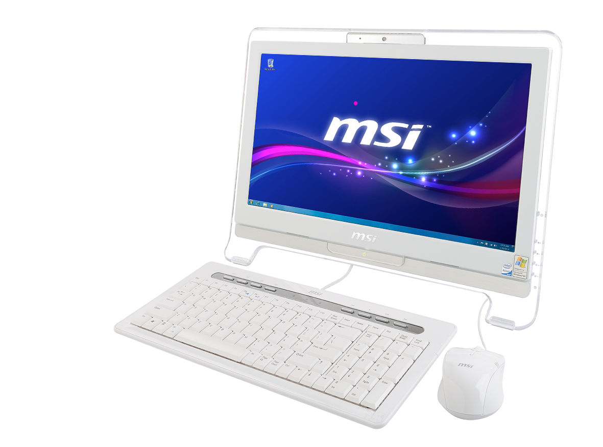 MSI AE1920-D52N23W7P Intel Atom® D525 47 cm (18.5") 1366 x 768 pixels Touchscreen All-in-One PC 2 GB DDR3-SDRAM 320 GB HDD Windows 7 Professional White