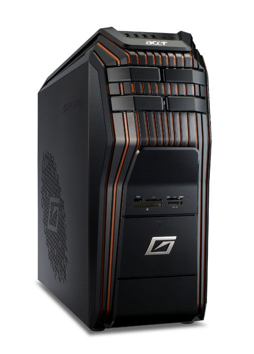 Acer Predator 920 Intel® Core™ i7 i7-3770K 4 GB DDR3-SDRAM 1.06 TB AMD Radeon HD 7950 Windows 7 Home Premium Midi Tower PC Black, Orange