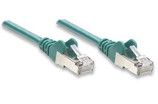 Intellinet Cat5e 1m networking cable Green F/UTP (FTP)