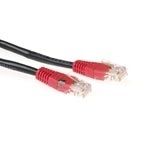 ACT UTP Category 5E Black w/ Red Boots, Cross-Over 2.0m networking cable 2 m