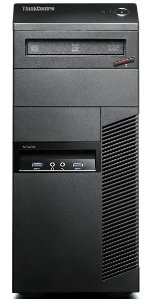 Lenovo ThinkCentre M93p+ThinkVision LT2223p Intel® Core™ i5 i5-4570 4 GB DDR3-SDRAM 128 GB SSD Windows 7 Professional Tower PC Black