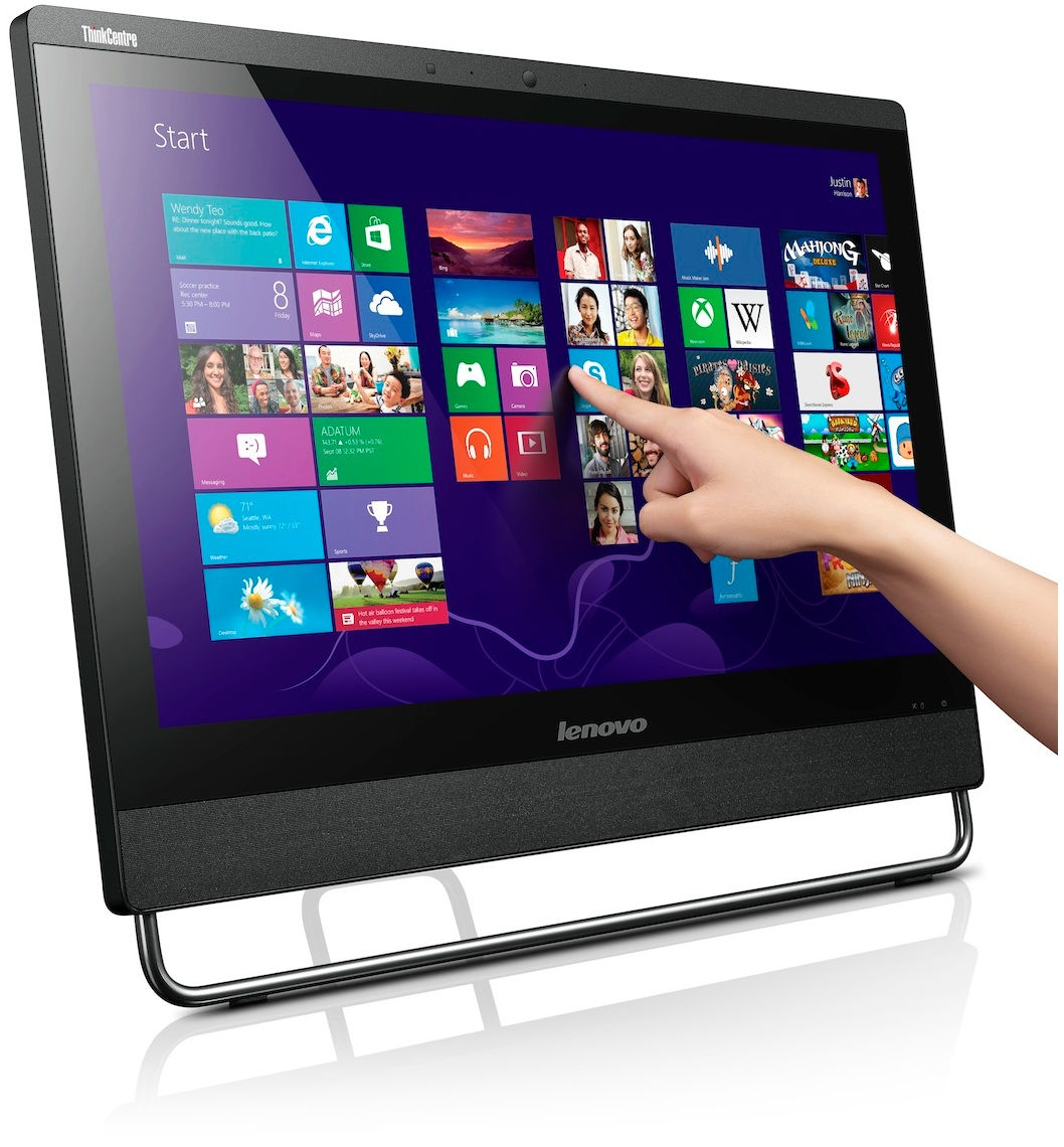 Lenovo ThinkCentre M93z Intel® Core™ i5 i5-3570S 58.4 cm (23") 1920 x 1080 pixels Touchscreen All-in-One PC 4 GB DDR3-SDRAM 500 GB Windows 8 Pro Black