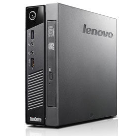 Lenovo ThinkCentre M93P Tiny Intel® Core™ i5 i5-4570T 4 GB DDR3-SDRAM 500 GB HDD Windows 7 Professional USFF Mini PC Black