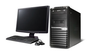 Acer Veriton M480G Intel® Celeron® E1500 2 GB DDR3-SDRAM 160 GB Intel® GMA 4500M Windows Vista Business Desktop PC Black
