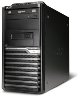 Acer Veriton M480G Intel® Core™2 Duo E6700 2 GB DDR3-SDRAM 320 GB Intel X4500 Windows 7 Professional Desktop PC Black