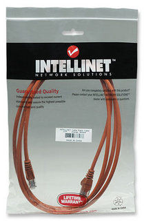 Intellinet 3m, Cat 5e UTP networking cable Orange Cat5e