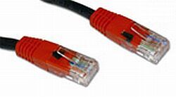 ACT UTP Cat 5E Black w. Red Boots, Cross-Over 5.0m networking cable 5 m