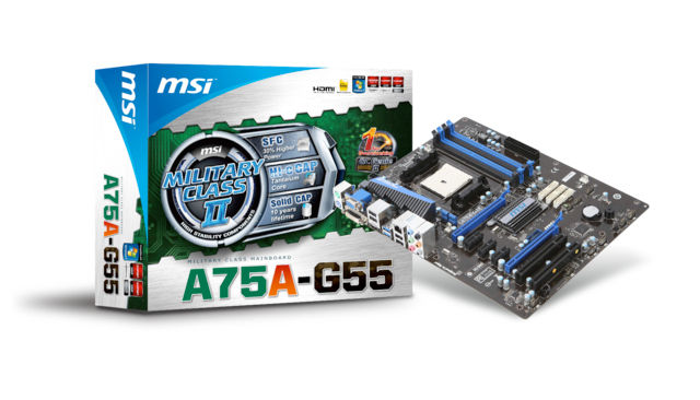 MSI A75A-G55 motherboard AMD Hudson D3 Socket FM1 ATX
