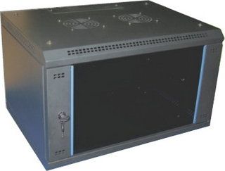 Intellinet 203906 rack cabinet 6U Wall mounted rack Black