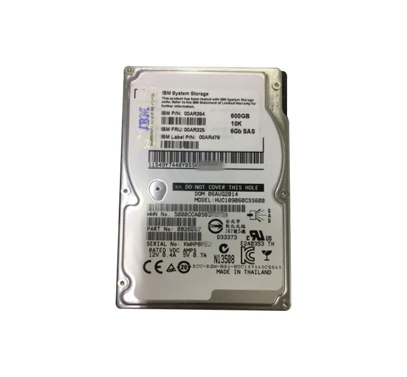 IBM 00AR325 600GB 10K SAS 6Gb/s 2.5in SFF HDD