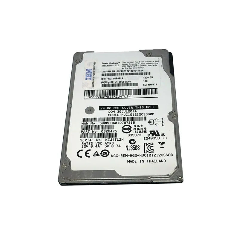 00E9924 - IBM 1.2TB 10000RPM SAS 6Gb/s 2.5-Inch Hard Drive