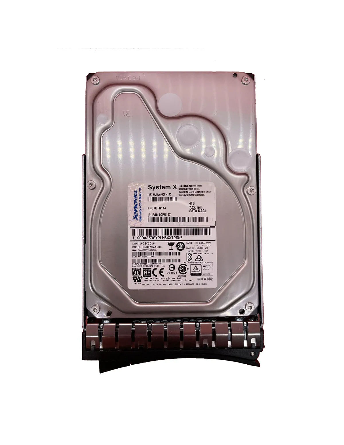 00FN144 - Lenovo 4TB 7200RPM SATA 6Gb/s 3.5-in Hard Drive