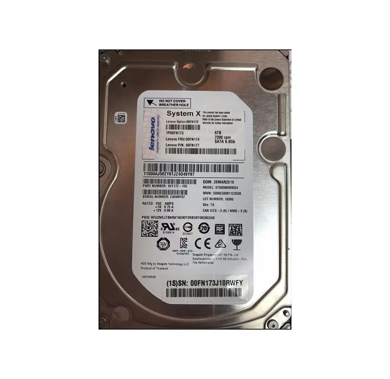 00FN174 - IBM 6TB 7200RPM SATA 6Gb/s 3.5-in Hard Drive