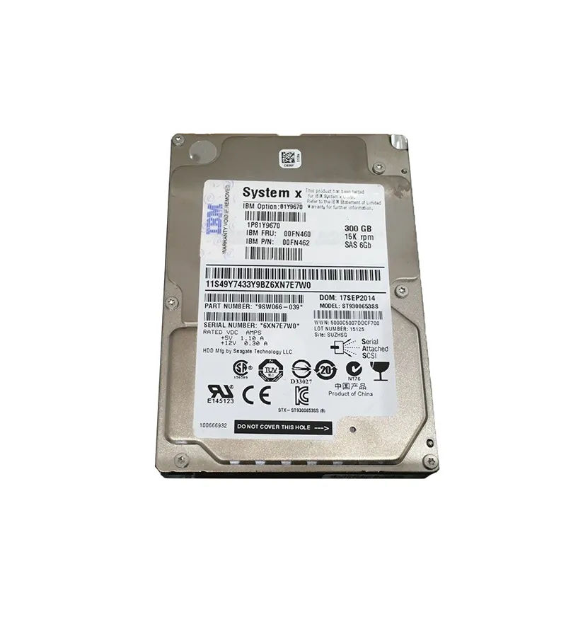 IBM 00FN462 300GB 15K SAS 6Gbps 2.5in HDD