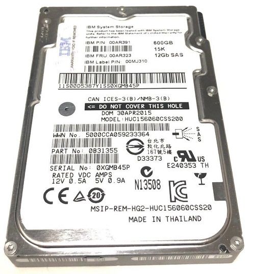 00MJ310 - IBM 600GB 15000RPM SAS 2.5-Inch Hard Drive