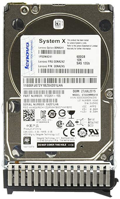 IBM 600GB 10K RPM SAS 12Gb/s 2.5-inch G3HS HDD