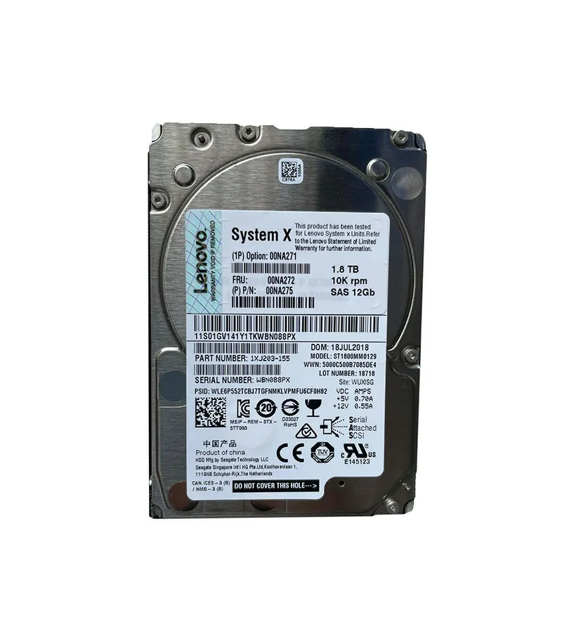 00NA275 - IBM 1.8TB 10000RPM SAS 12Gb/s 2.5-in Hard Drive