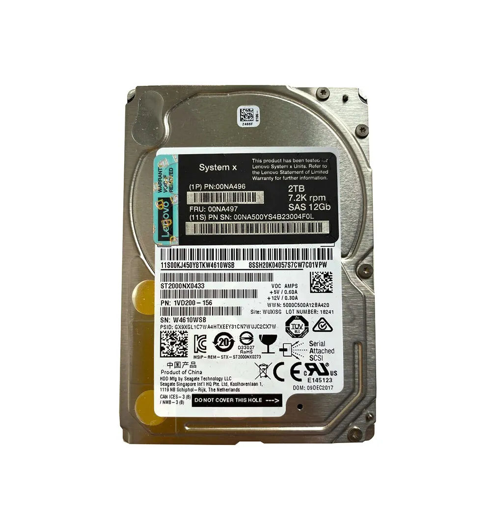 Lenovo/IBM 2TB 7.2K 12Gb/s SAS 2.5" SFF NL G3HS HDD