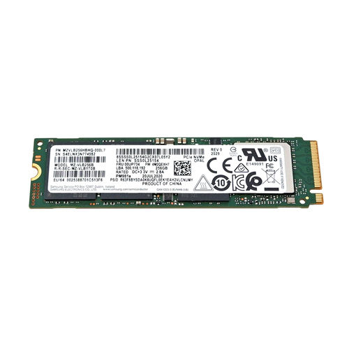 00UP734 - Lenovo 256GB M.2 2280 TLC PCIe NVMe Solid State Drive