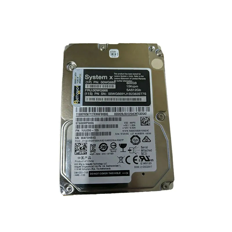 00WG669 - Lenovo 600GB 15000RPM SAS 12Gb/s 2.5-in Hard Drive