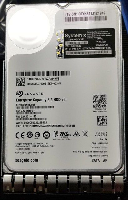 00YK342 - Lenovo 10TB 7200RPM SATA 6Gb/s 3.5-in Hard Drive
