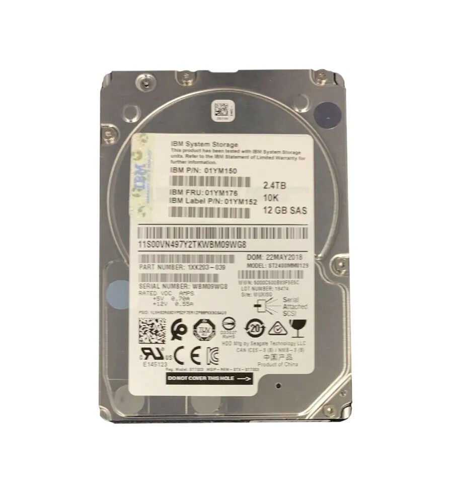 01YM176 - IBM 2.4TB 10000RPM SAS 12Gb/s 2.5-in Hard Drive