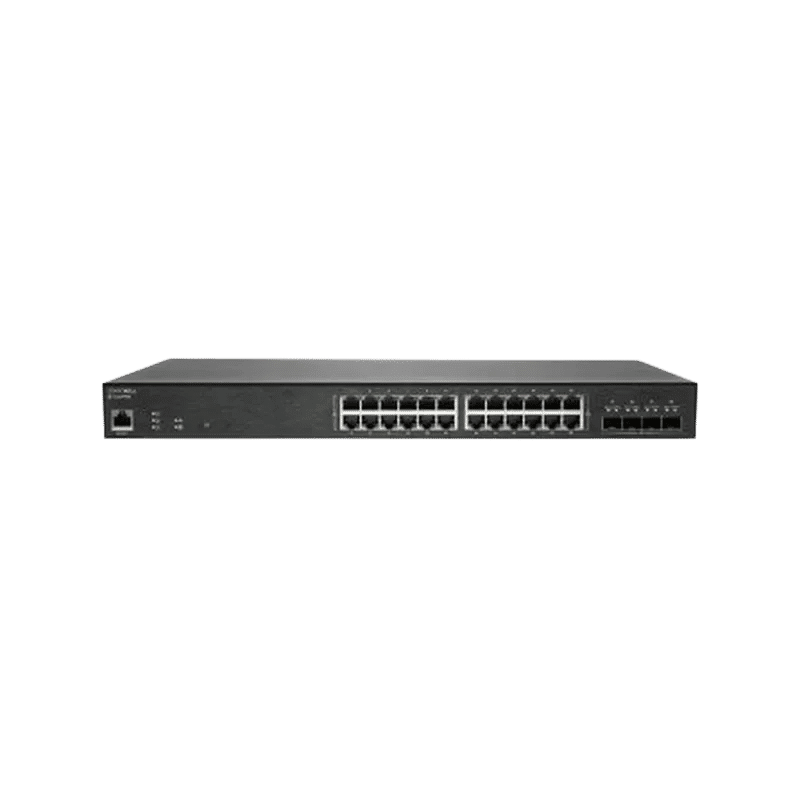 SonicWall 02-SSC-8377 SWS14-24FPOE 24x1Gb PoE+ 4x10G SFP+ Switch