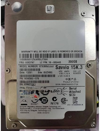 300GB 15K RPM 64MB Cache 6.0Gbps SAS 2.5" Hard Drive
