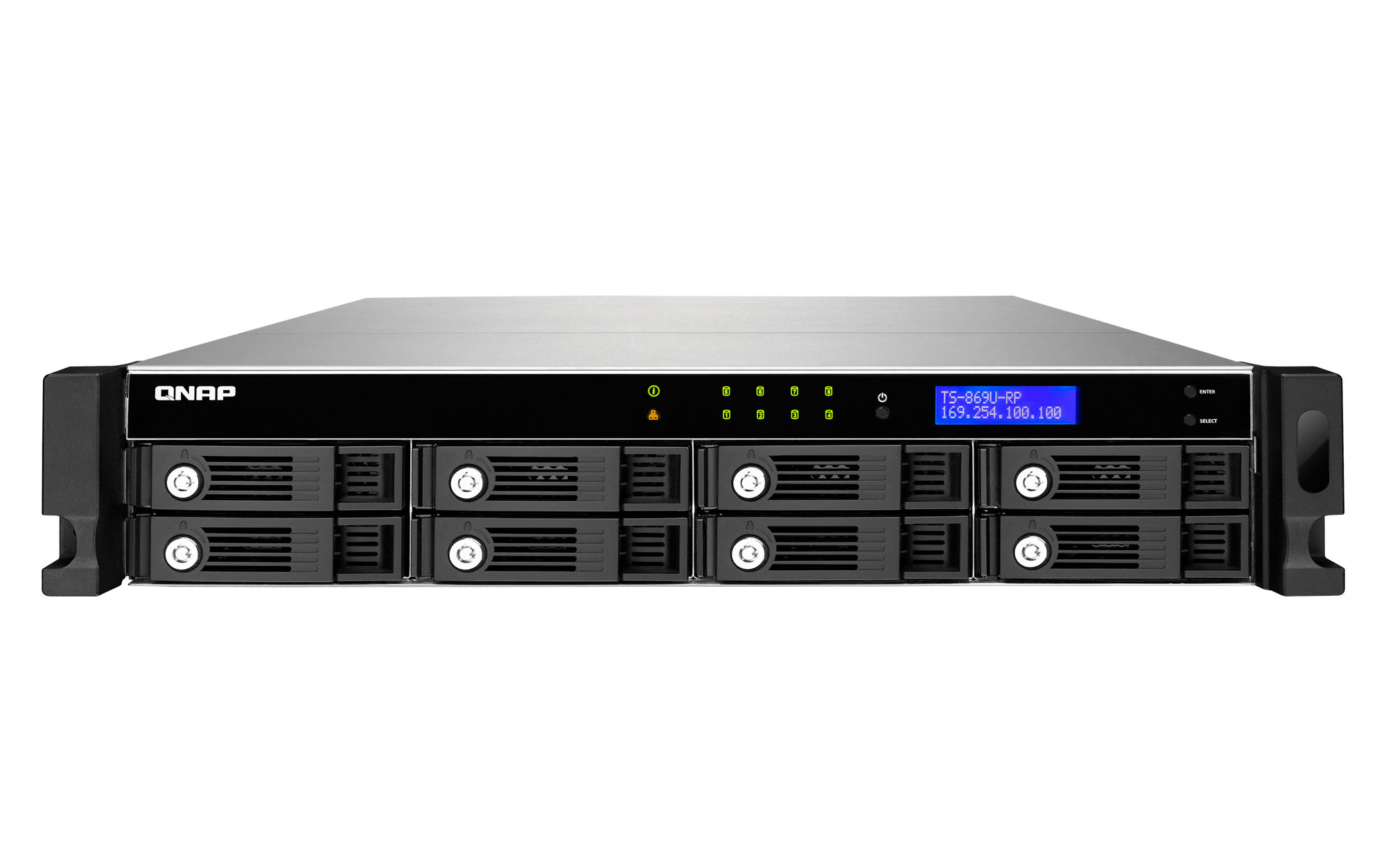 QNAP TS-869U-RP 24TB NAS Rack (2U) Intel Atom® 2 GB DDR3 HDD Linux Black