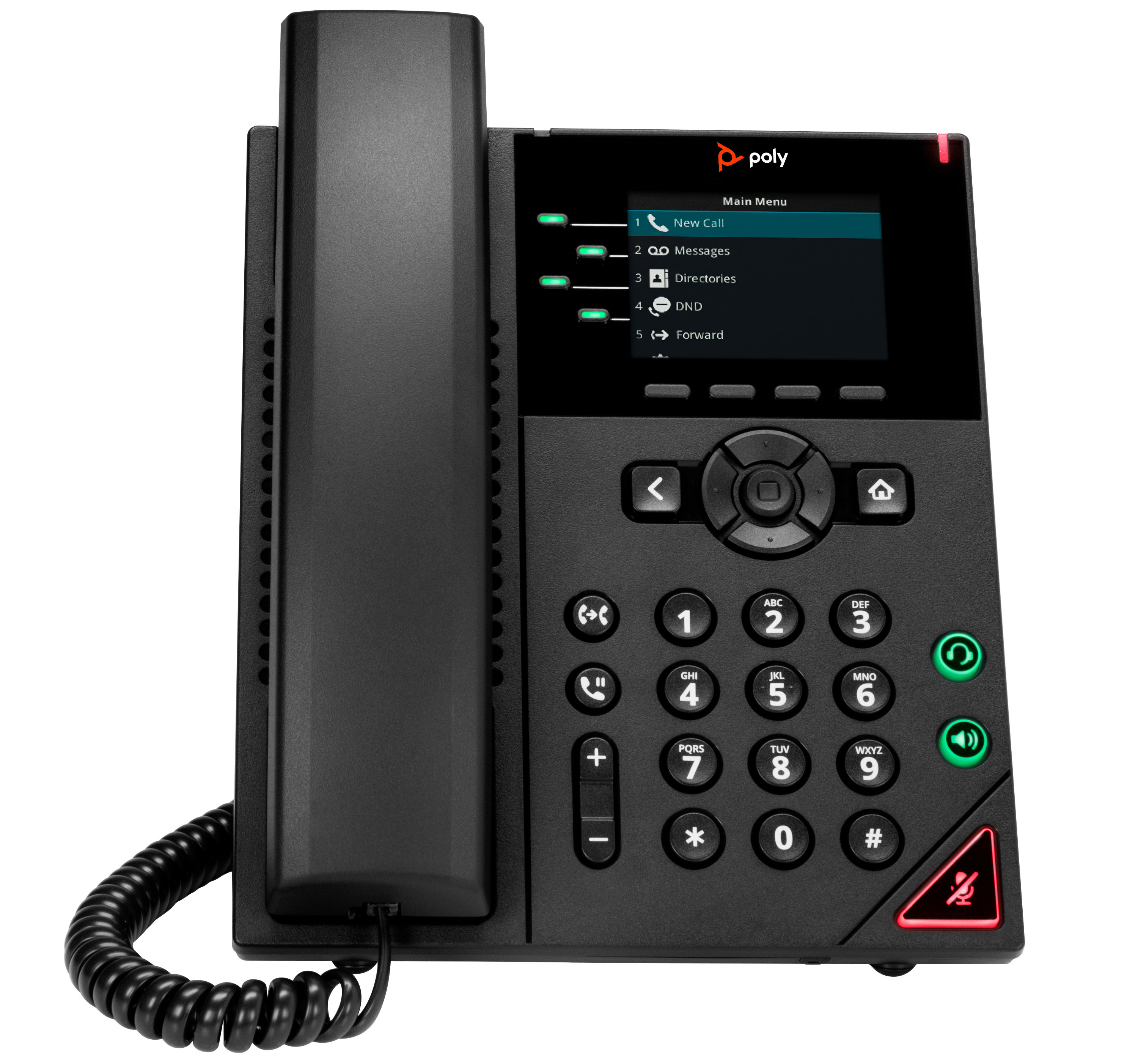 HP Poly VVX 250 4-Line IP Phone and PoE-enabled GSA/TAA