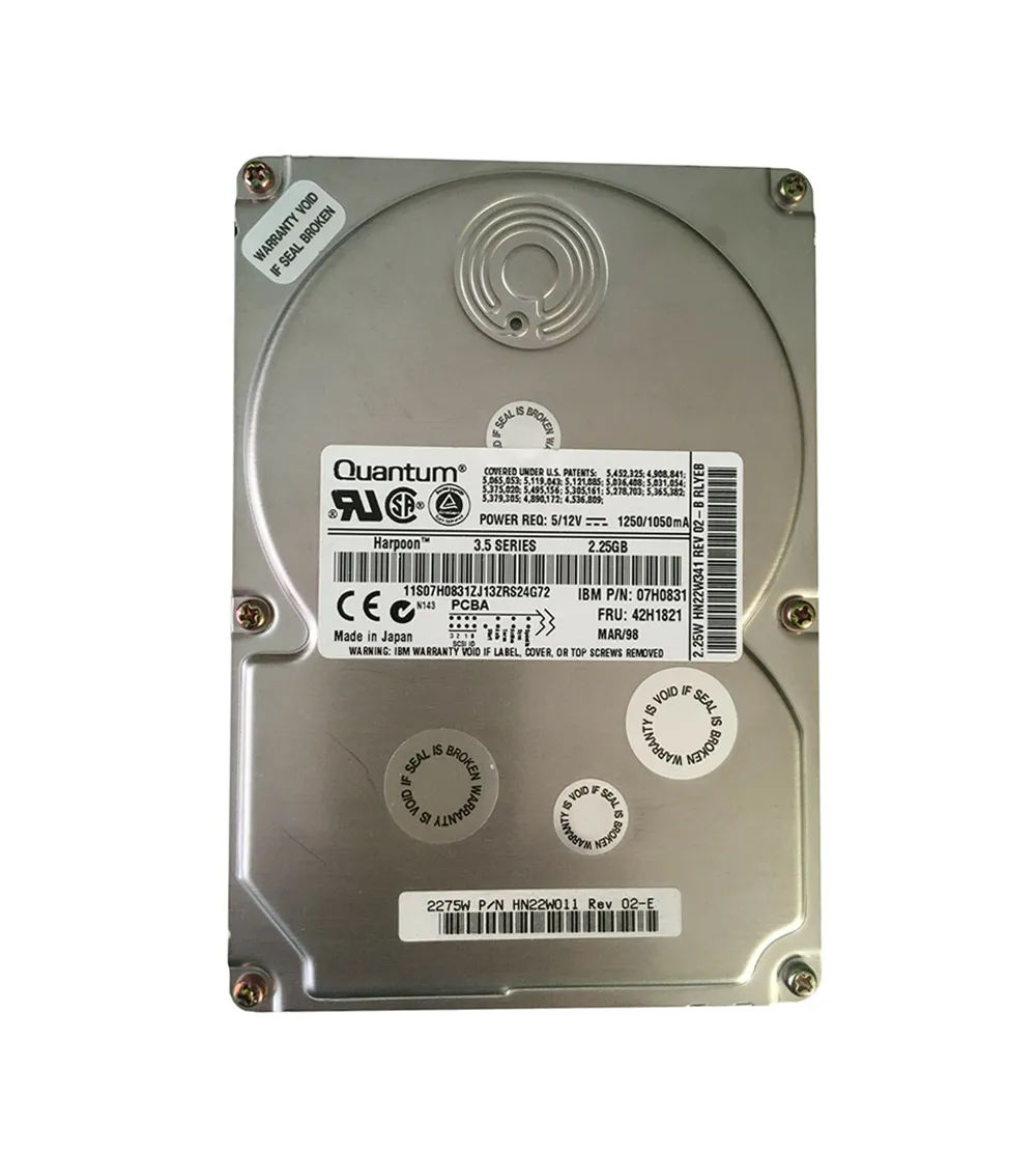 07H0831 - IBM 2GB 7200RPM Ultra SCSI 512KB Cache 3.5-Inch Hard Drive