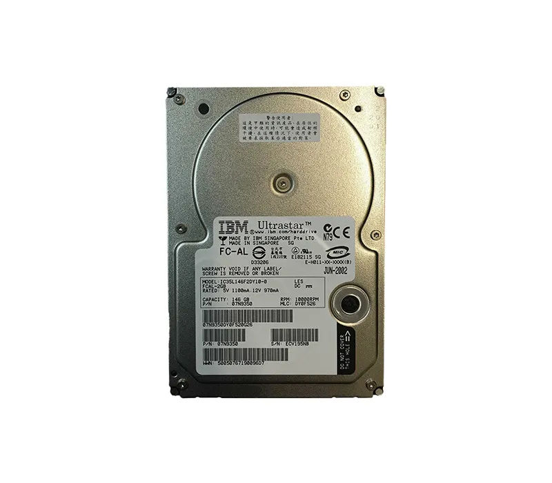 07N9350 - IBM 146.8GB 10000RPM Fibre Channel 2Gb/s 3.5-in Hard Drive