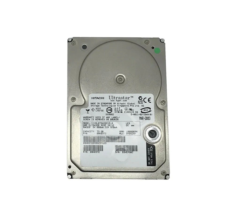 08K0372 - IBM 73GB 10000RPM SCSI 320MB/s 3.5-in Hard Drive