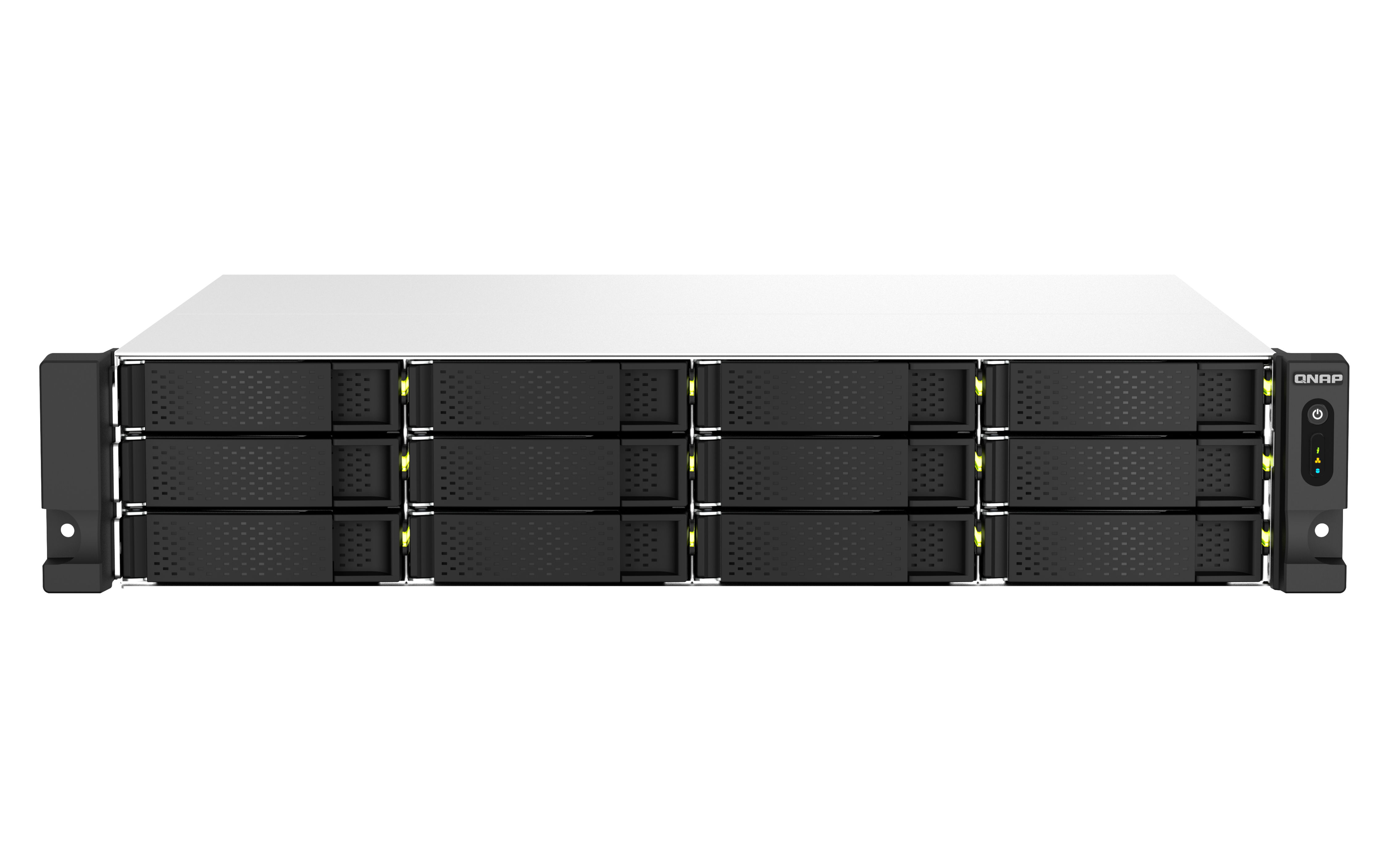 QNAP TS-1264U-RP NAS Rack (2U) Intel® Celeron® 8 GB DDR4 0 TB QNAP QTS Aluminium, Black