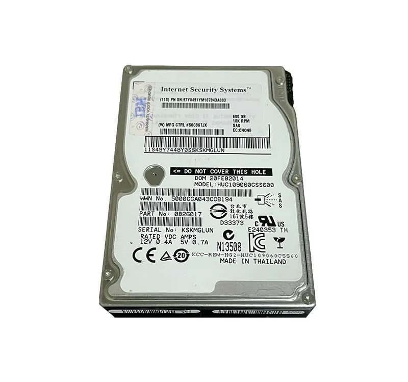 0B26017 - HGST 600GB 10000RPM SAS 6Gb/s 64MB Cache 2.5-in HDD